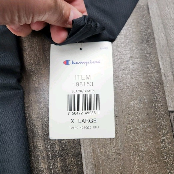 Mens Champion size XL Black 1/4 Zip Lightweight Long Sleeve Active Pullover NEW - Picture 8 of 9